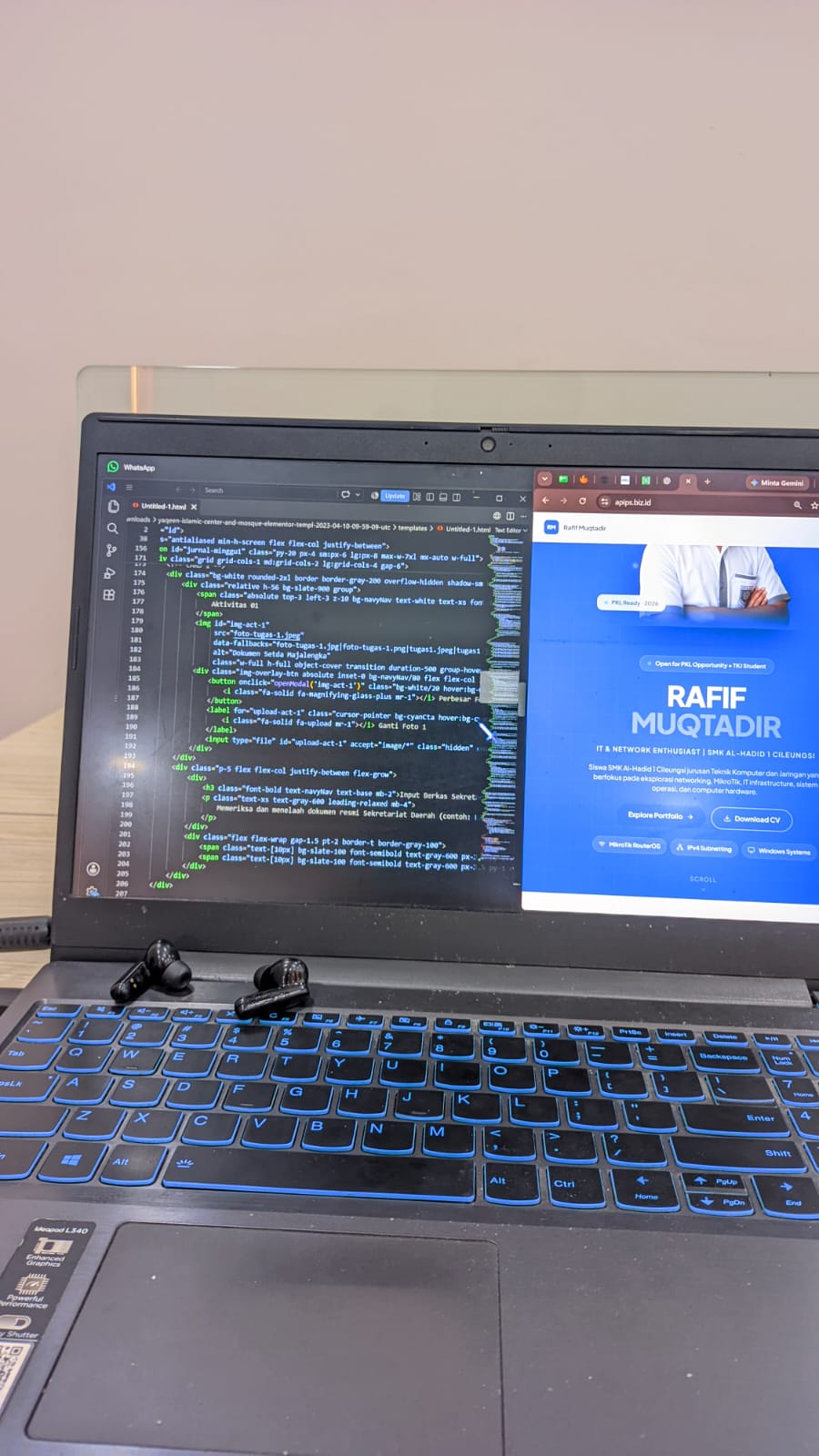 Pengembangan Web Portofolio & Dokumentasi Jurnal Mingguan PKL
